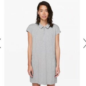 Lululemon Players Pro-Form Polo Dress in Heather Medium Gray